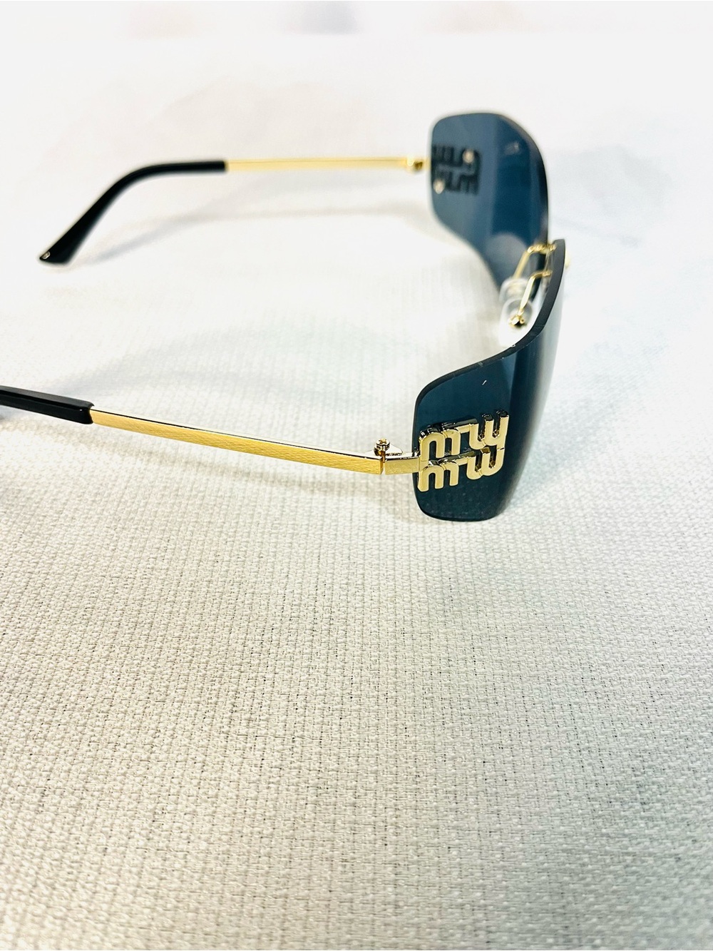 Rimless Women's Sunglasses with Dust Bag Lens Cloth and Tool - New Boxed - Picture 4 of 8